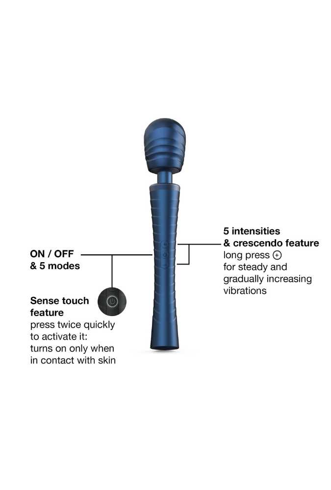 Powerful Wand Vibrator with 2 Interchangeable Heads - Man Wand Edgy