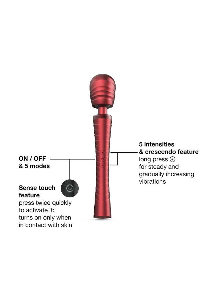 Powerful Wand Vibrator with 2 Interchangeable Heads - Man Wand Edgy