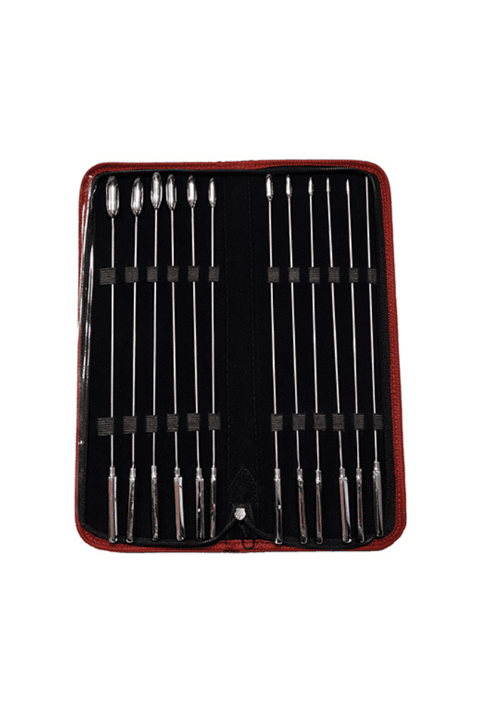 12-piece Rosebud Urethral Sound kit - Stainless Steel