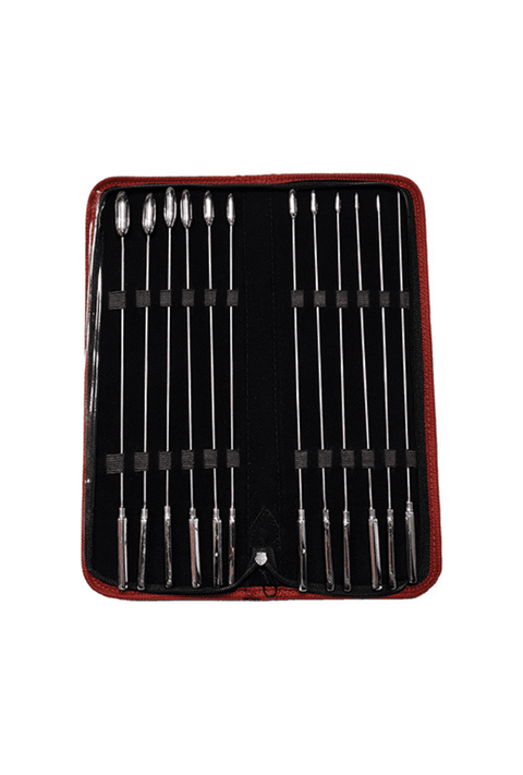 12-piece Rosebud Urethral Sound kit - Stainless Steel