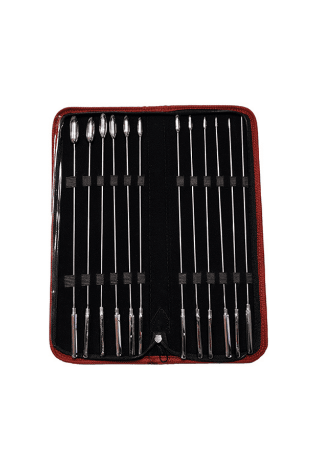 12-piece Rosebud Urethral Sound kit - Stainless Steel