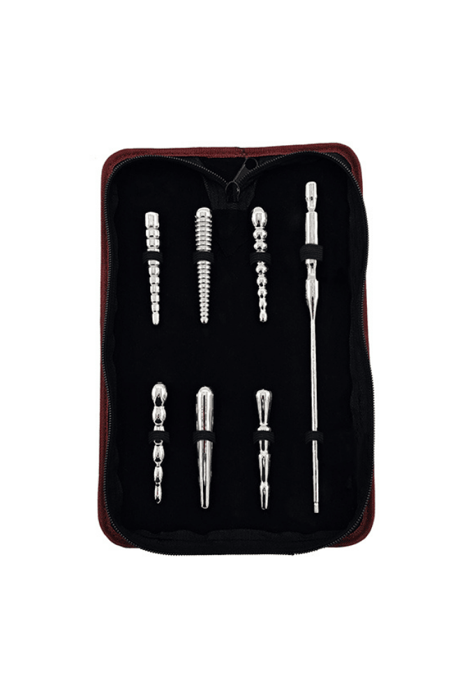 Penis Plug Set with Handle - Stainles Steel