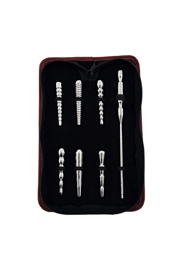 Penis Plug Set with Handle - Stainles Steel