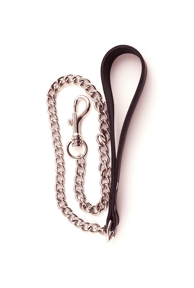 Leather Leash with Chain