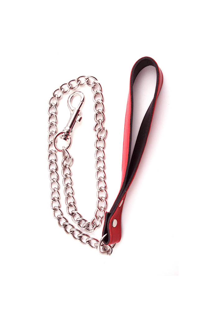 Leather Leash with Chain