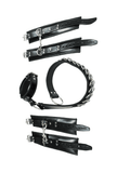 Leather D Ring Hog-Tie with Padded Wrist and Ankle Cuffs