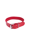 Leather O-Ring Studded Collar - ROUGE