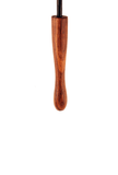 Riding crop with round wooden handle - Leather