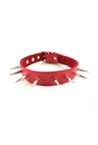 Leather Spiked Collar - ROUGE