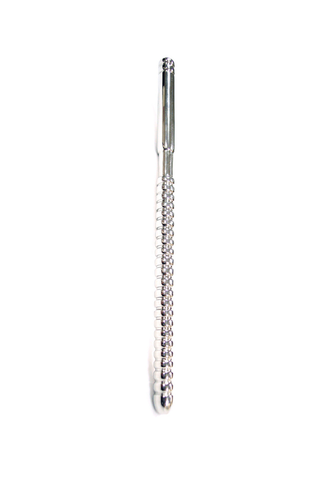 Ribbed Urethral Probe BDSM- Stainless Steel