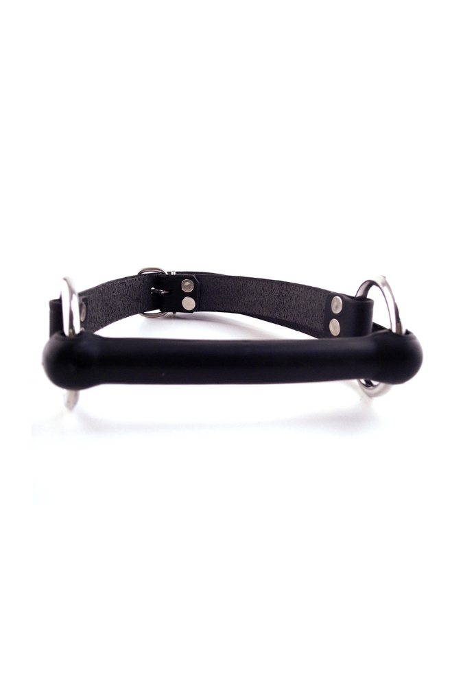 Leather Ball Gag - O-Ring Rubber Rod