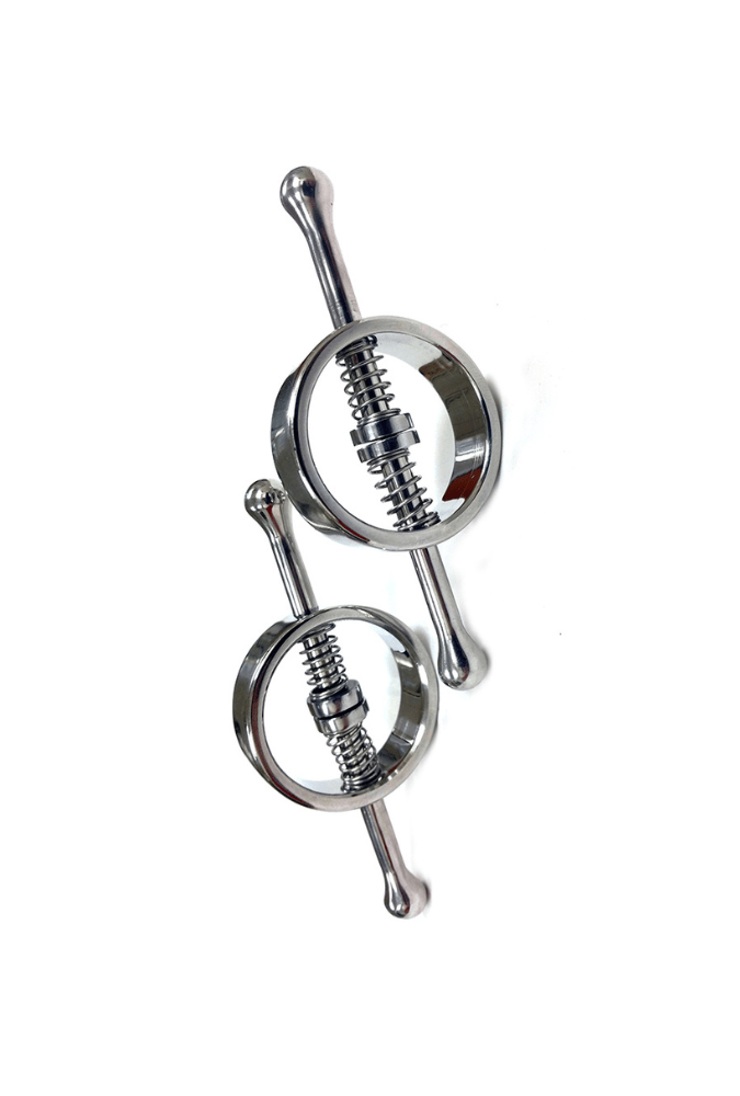 Adjustable Spring-Loaded Nipple Clamps - Steel