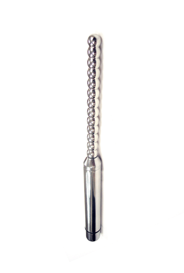 Urethral Probe - Stainless Steel Vibrating Ribbed