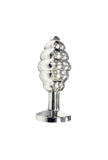 Spiral Jeweled Anal Plug - Stainless Steel