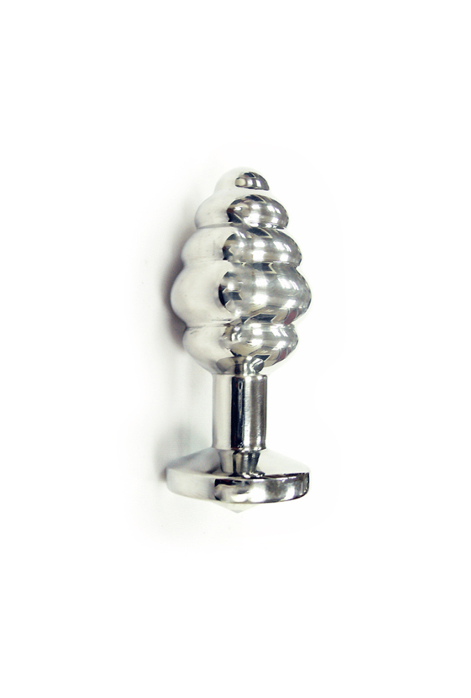 Spiral Jeweled Anal Plug - Stainless Steel
