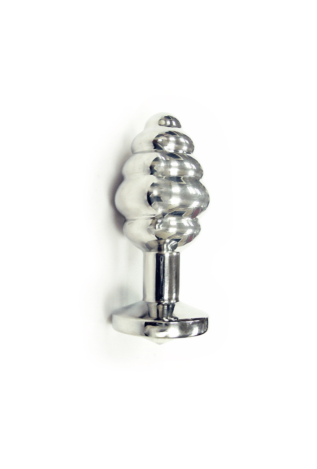 Spiral Jeweled Anal Plug - Stainless Steel