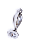 Fish Tail Jeweled Anal Plug - Stainless Steel