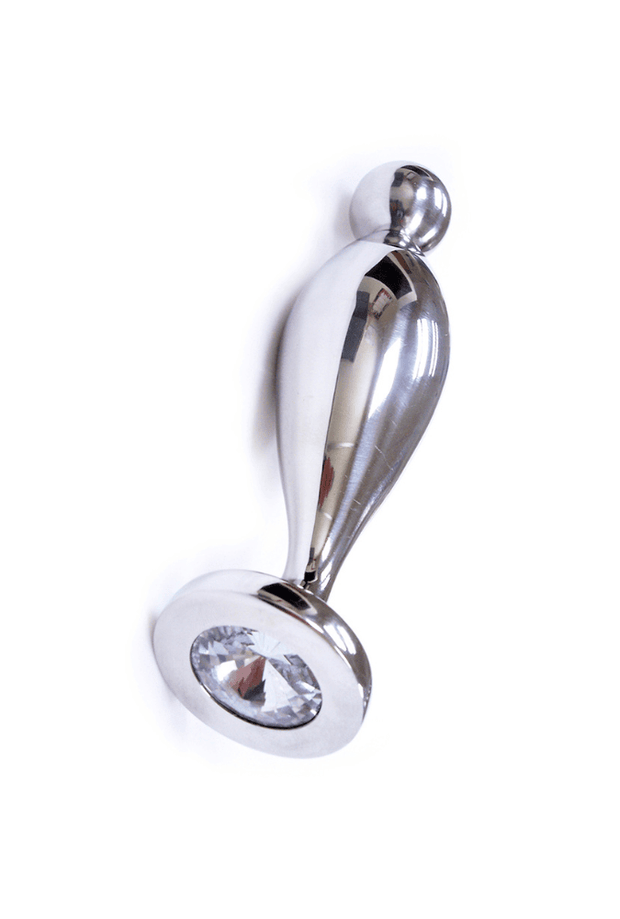 Fish Tail Jeweled Anal Plug - Stainless Steel