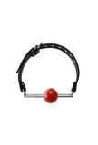 Leather Ball Gag - Stainless Steel Rod & Removable Ball