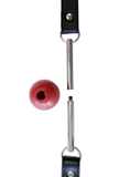 Leather Ball Gag - Stainless Steel Rod & Removable Ball