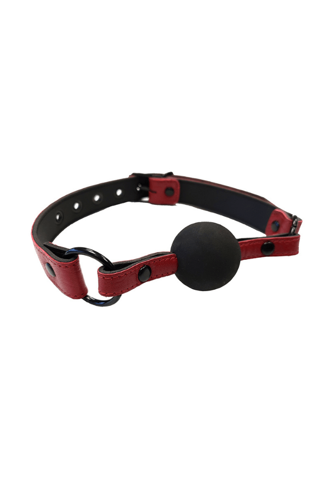 Leather Ball Gag - Anaconda