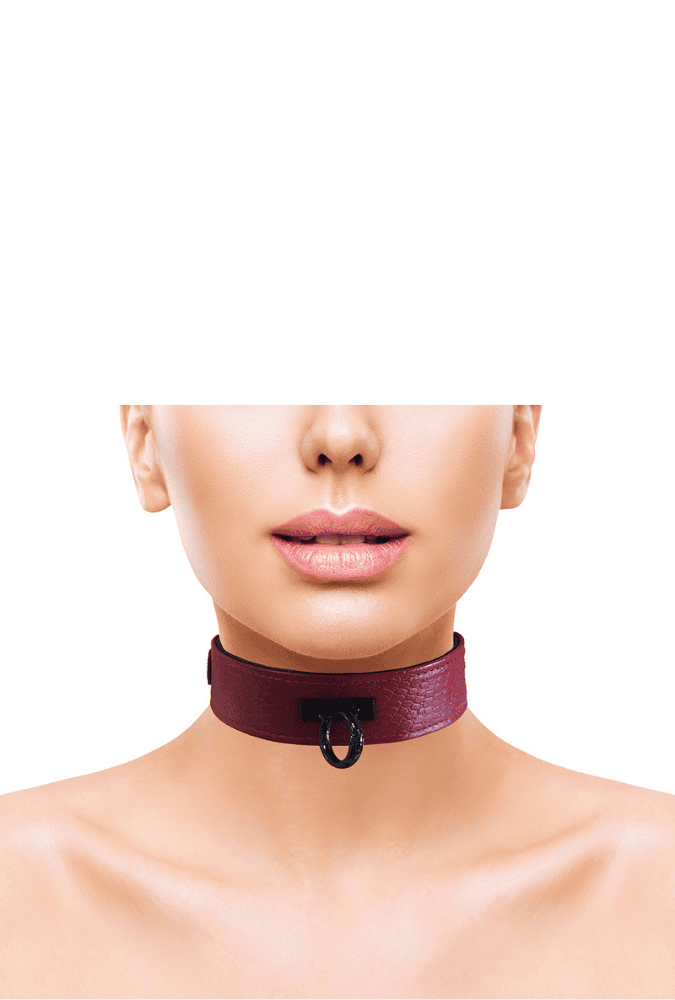 Leather BDSM Collar -Anaconda