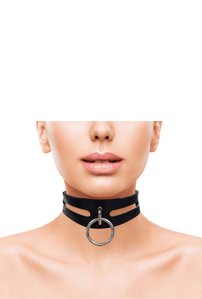 Leather Fashion Bondage Collar - ROUGE