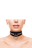Leather Fashion Bondage Collar - ROUGE