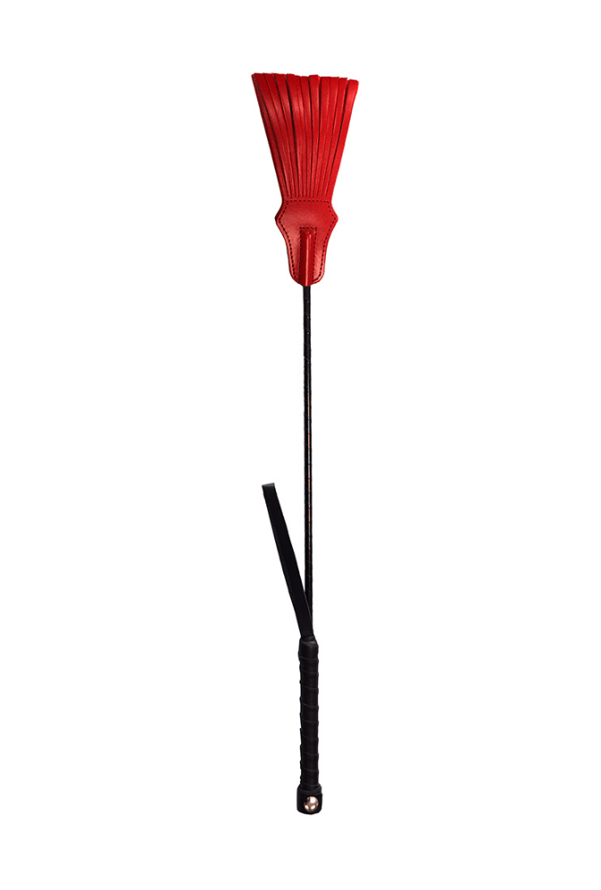 Fringed Riding Crop - Leather