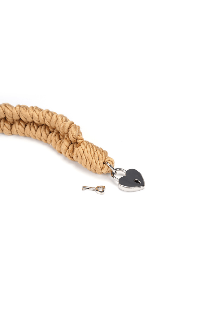 Bound You Ⅱ: Shibari Bondage Rope Collar with Heart Shape Padlock