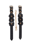 Leather Wrist Cuffs - Flower Rhythm