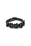 Leather BDSM Collar with Leash - Flower Rhythm