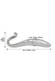 Hollow Curved Dildo – Stainless Steel