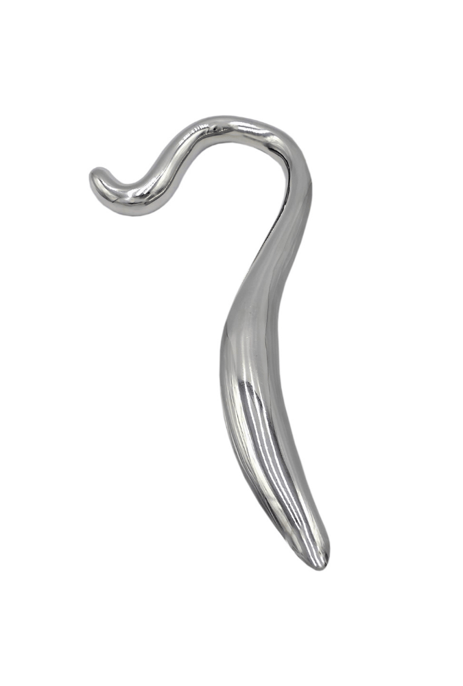 Hollow Curved Dildo – Stainless Steel